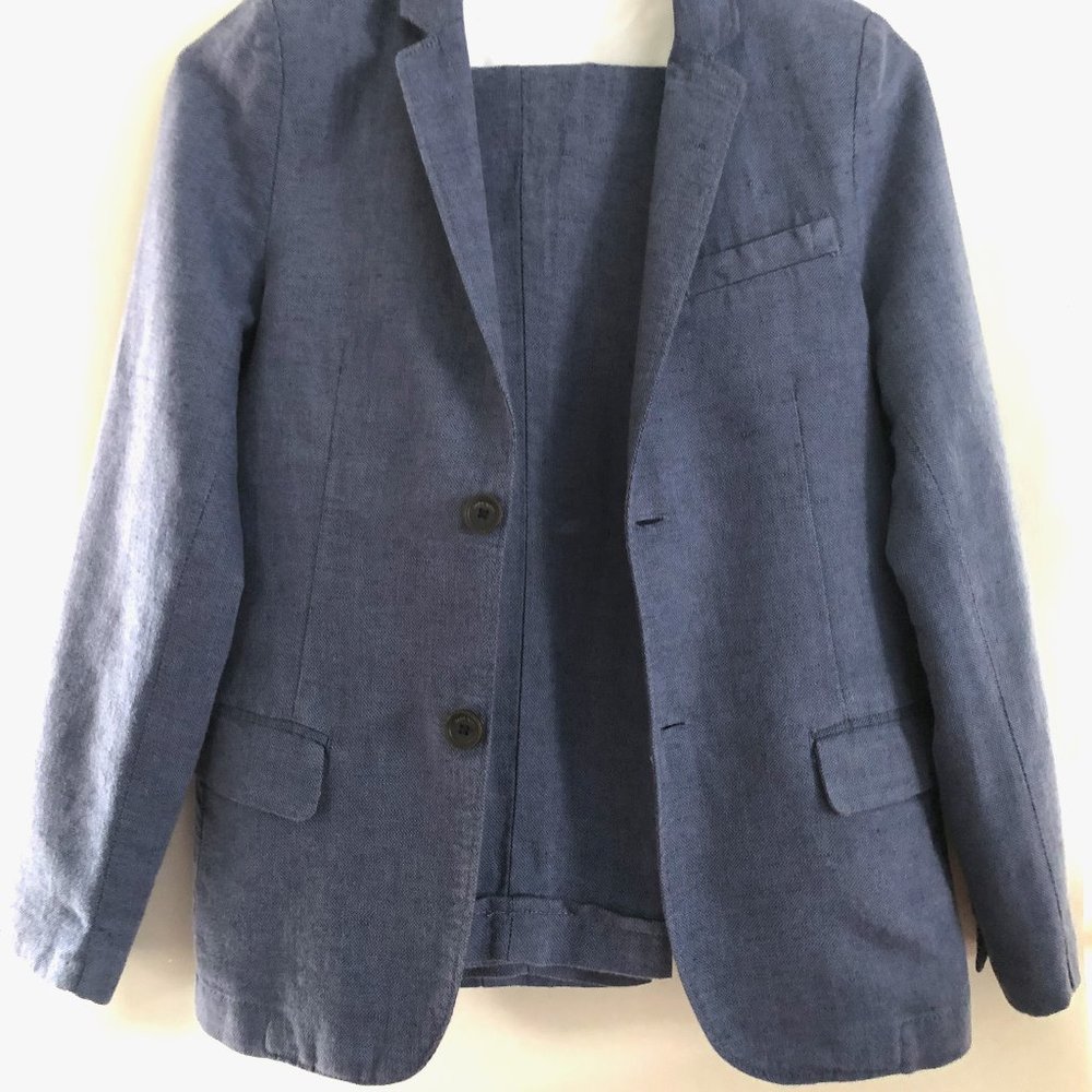 Zara Kids, Blue Linen and cotton blazer and pants